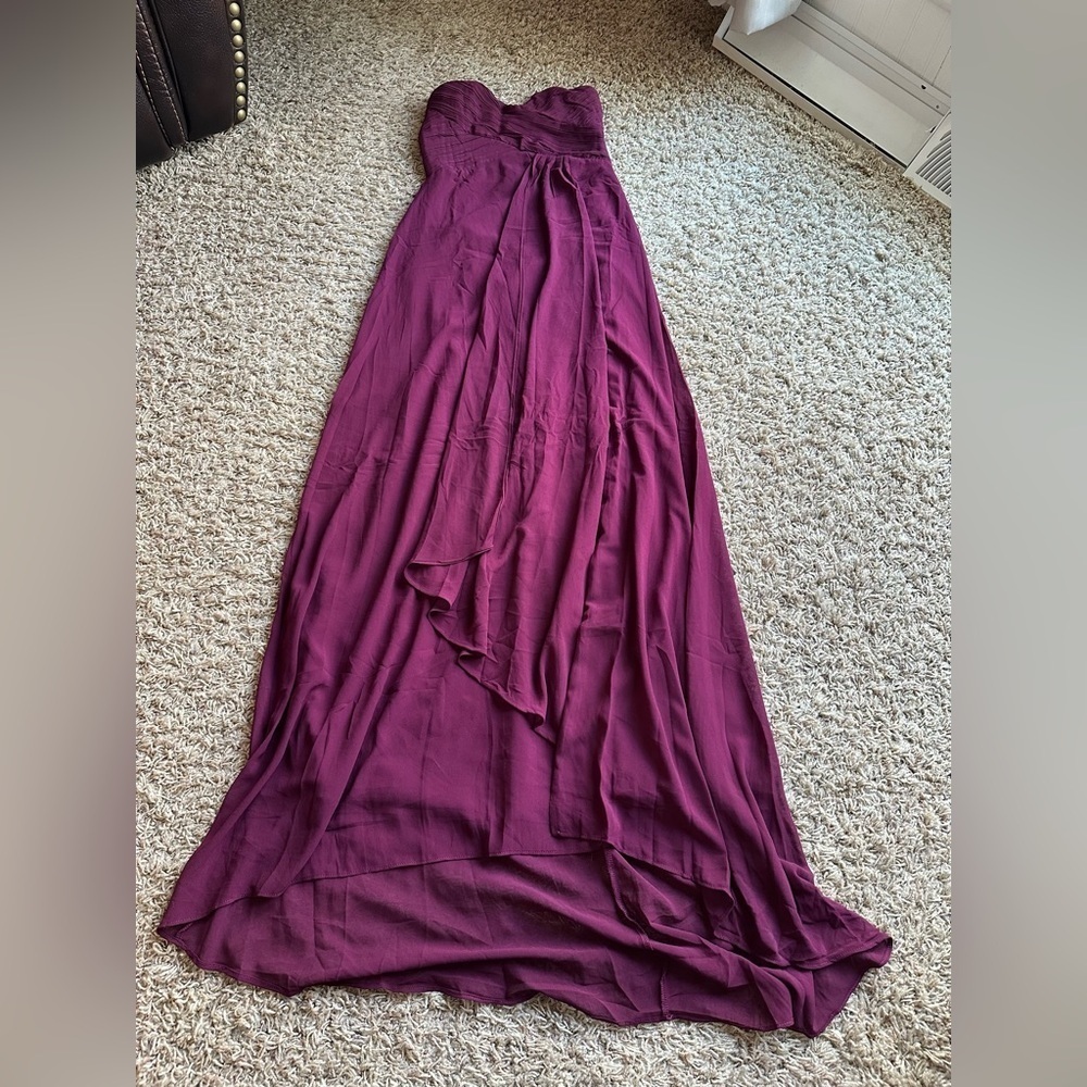 Lulus Revered Elegance Purple Pleated Strapless Maxi Dress - Picture 4 of 5